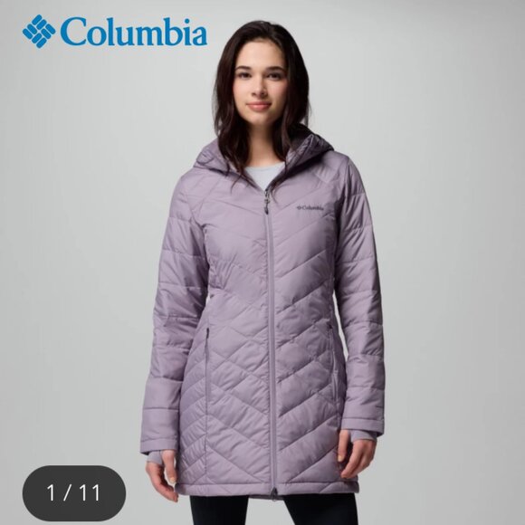 NWOT Columbia Heavenly Long Hooded Jacket in Purple - Picture 5 of 16
